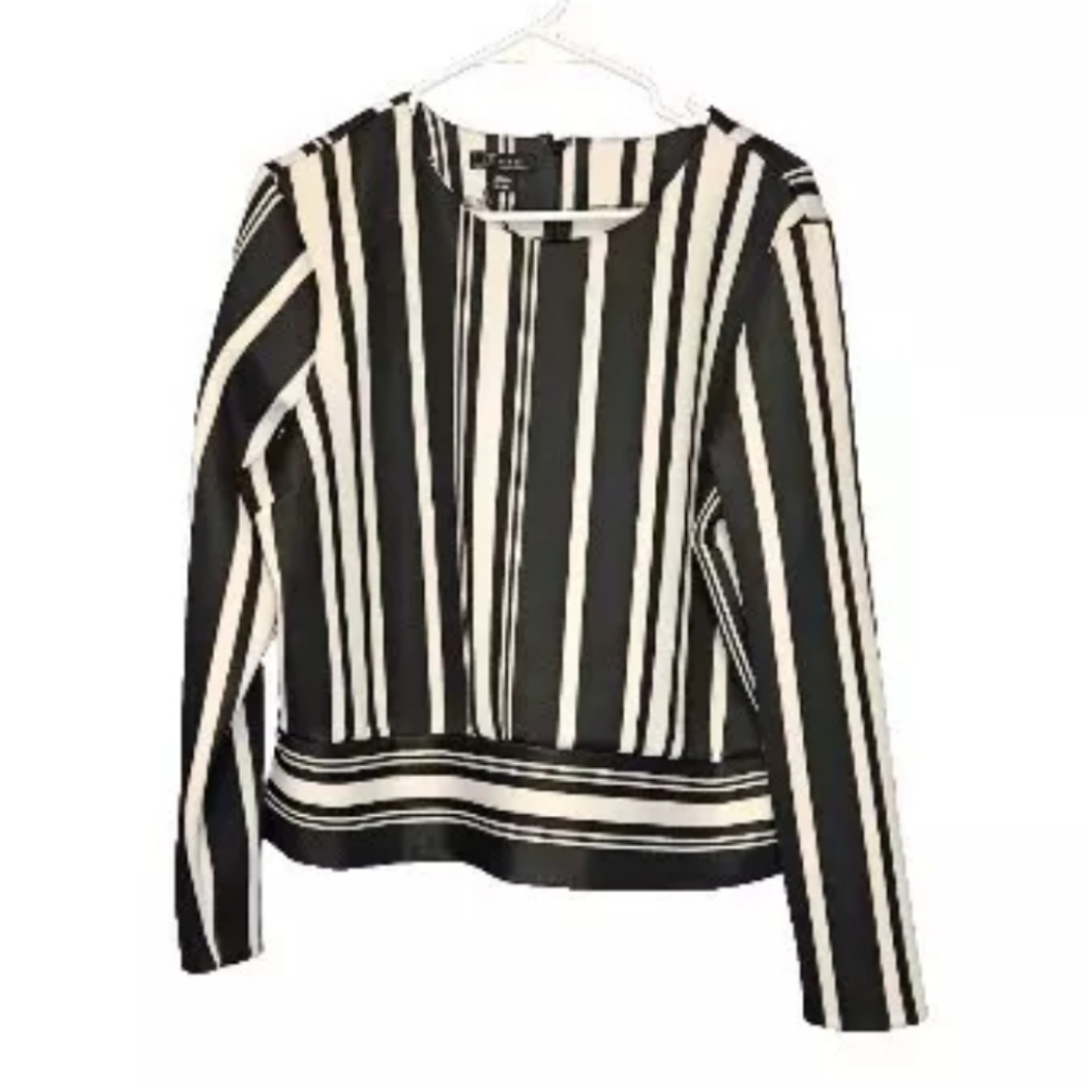 Metaphor Womens Striped Blouse Top Size XL